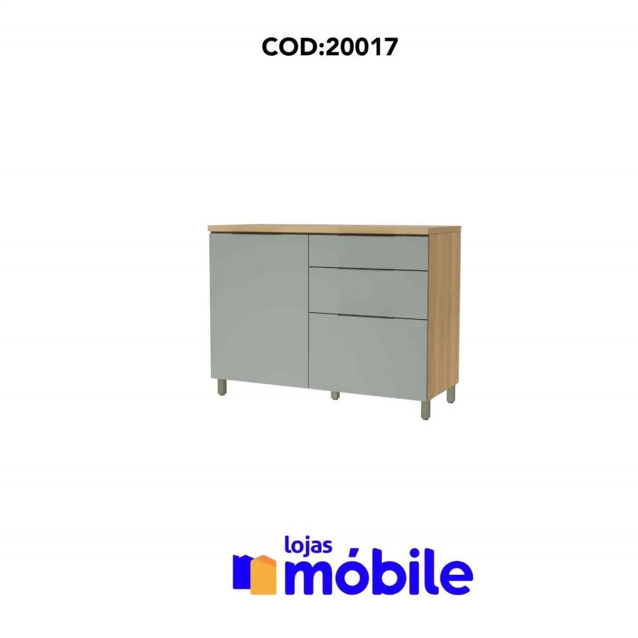 Balcão Marquesa 1 Porta, 3 Gavetas (20017)