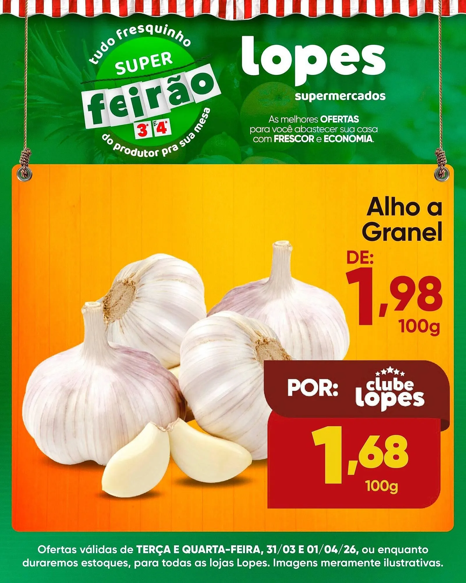 Encarte de Folheto Lopes Supermercados 31 de março até 1 de abril 2026 - Pagina 1