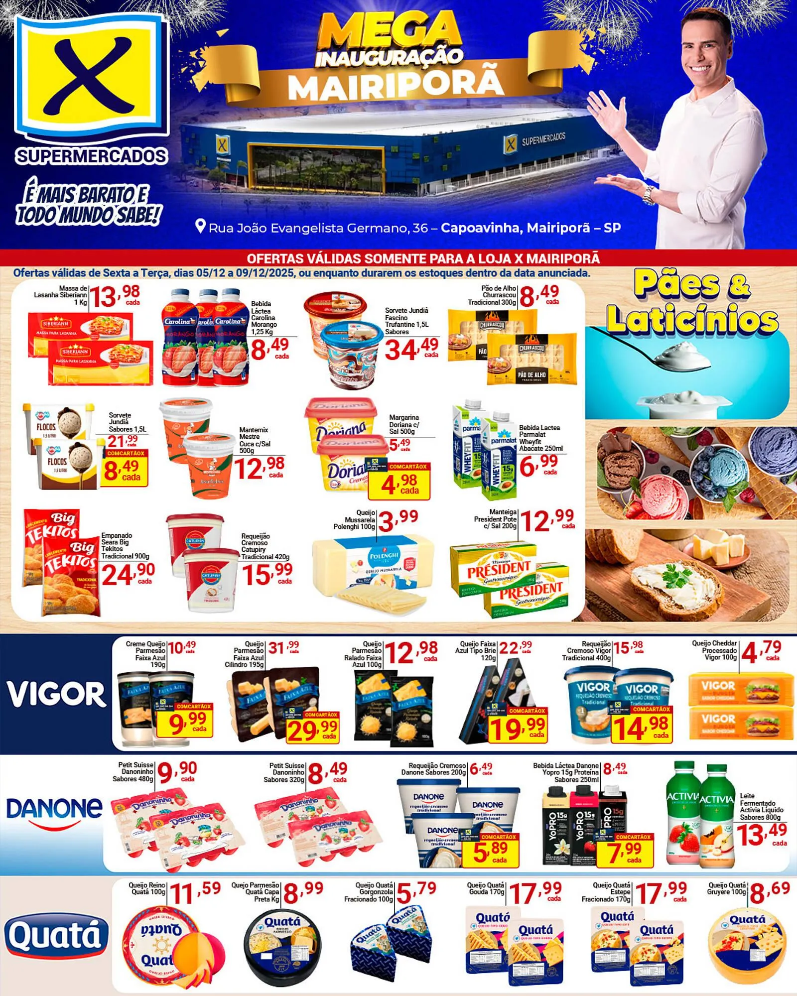 Encarte de Folheto X Supermercados 5 de dezembro até 9 de dezembro 2025 - Pagina 1