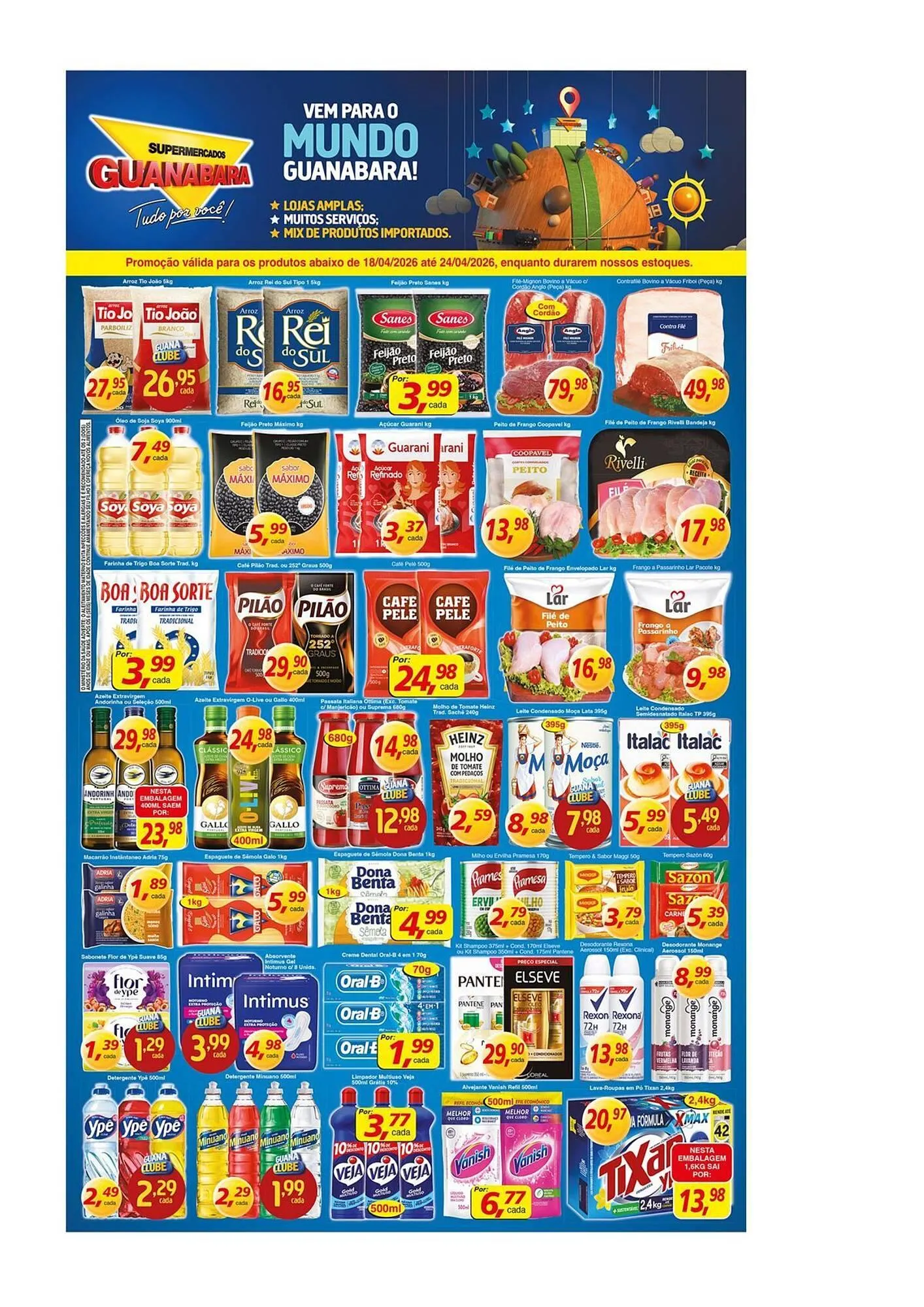 Encarte de Encarte Supermercados Guanabara 18 de abril até 24 de abril 2026 - Pagina 1