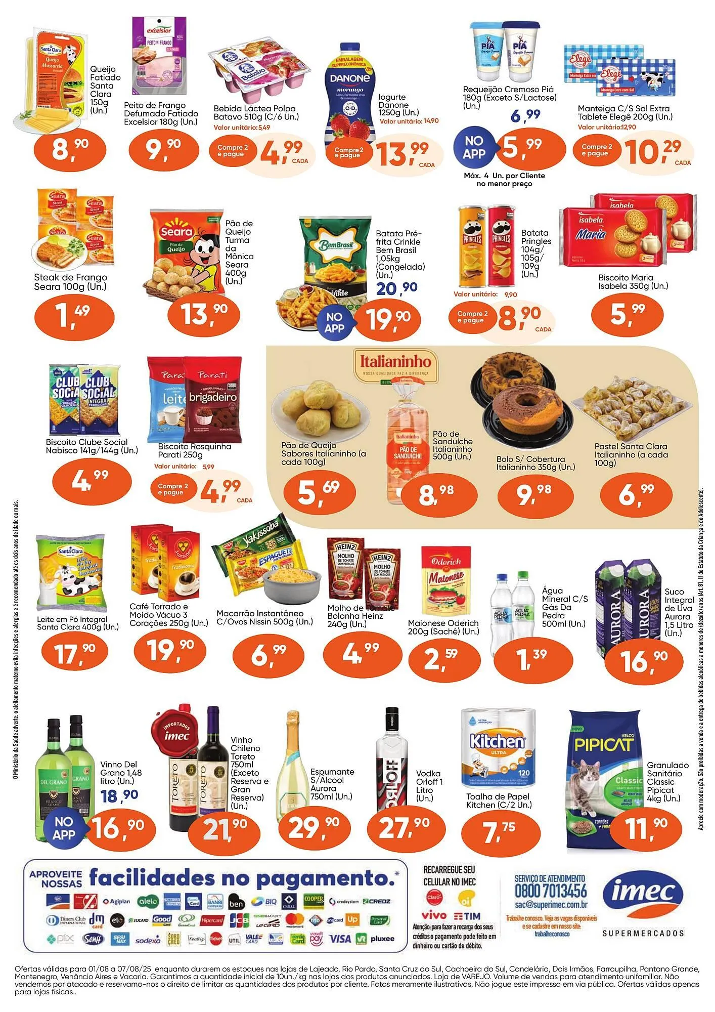 Encarte de Catálogo Imec Supermercados 1 de agosto até 7 de agosto 2025 - Pagina 2