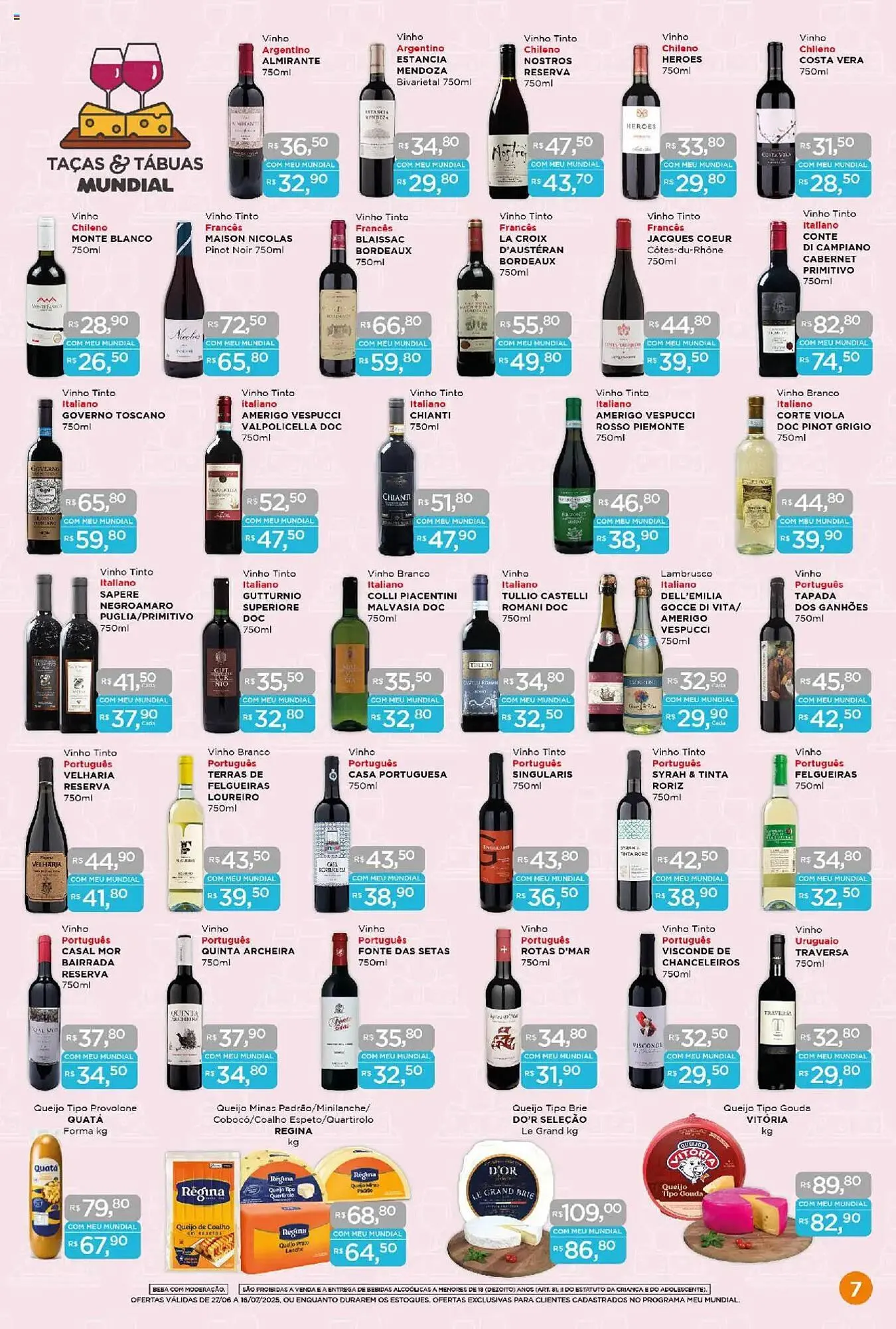 Encarte de Catálogo Supermercados Mundial 27 de junho até 16 de julho 2025 - Pagina 7