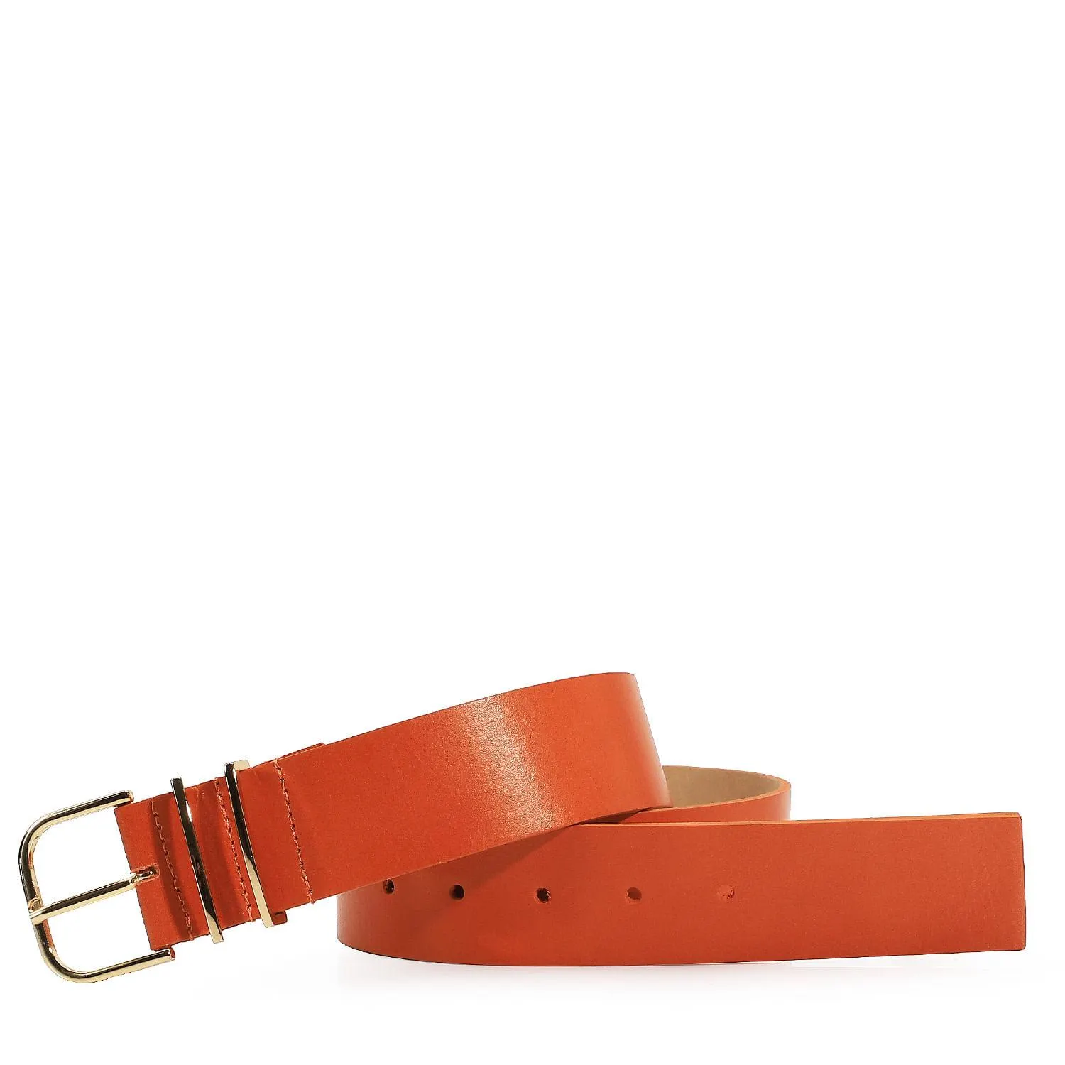Cinto Couro Laranja