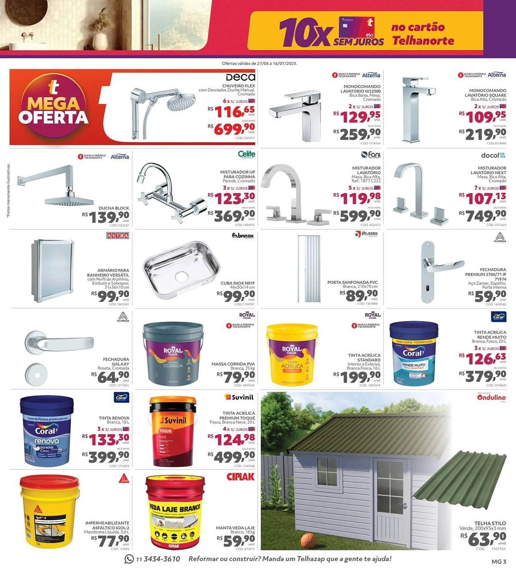 Encarte de Catálogo Telhanorte 30 de junho até 16 de julho 2025 - Pagina 3