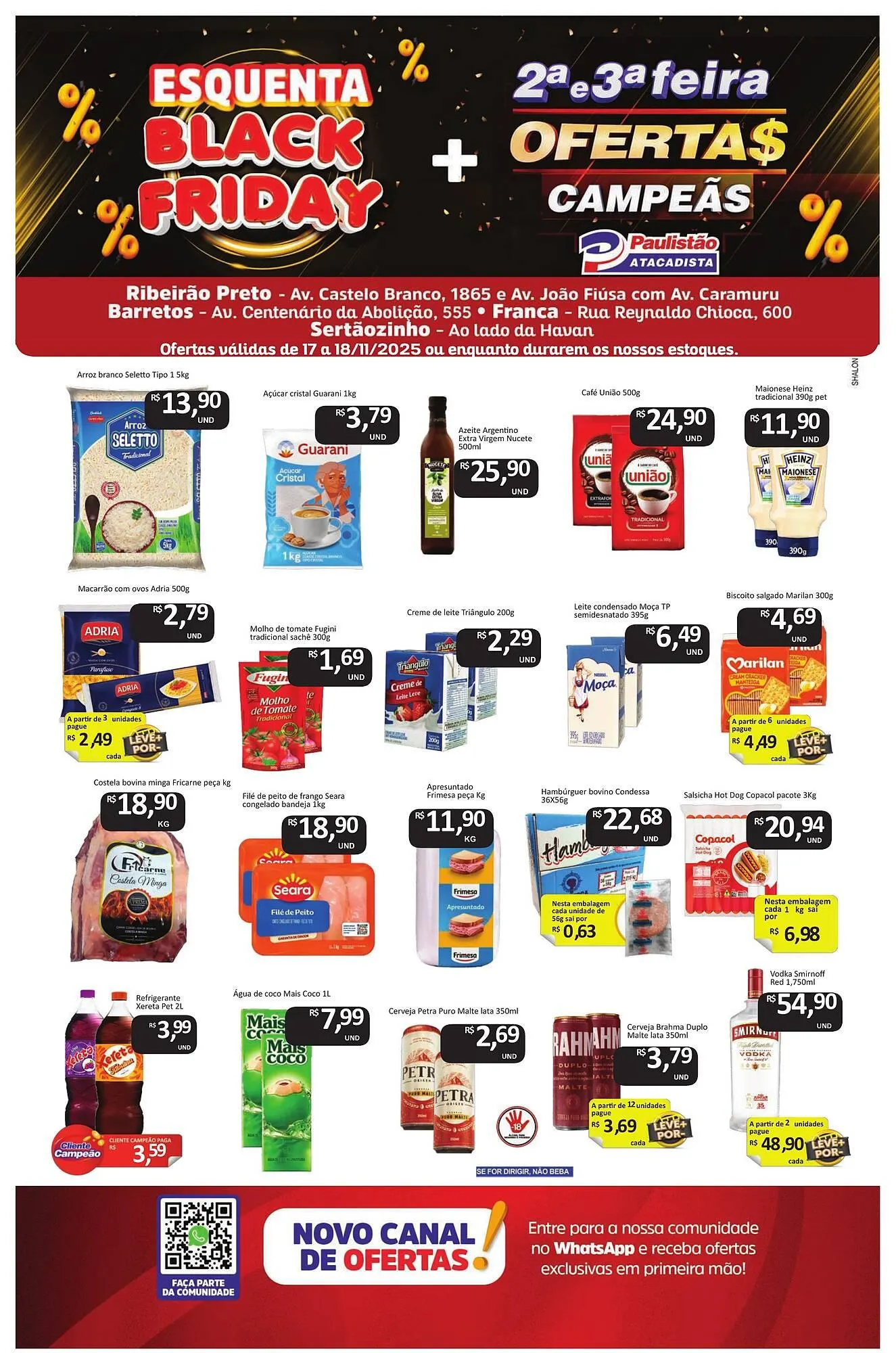 Encarte de Catálogo Paulistão Supermercados 17 de novembro até 18 de novembro 2025 - Pagina 1