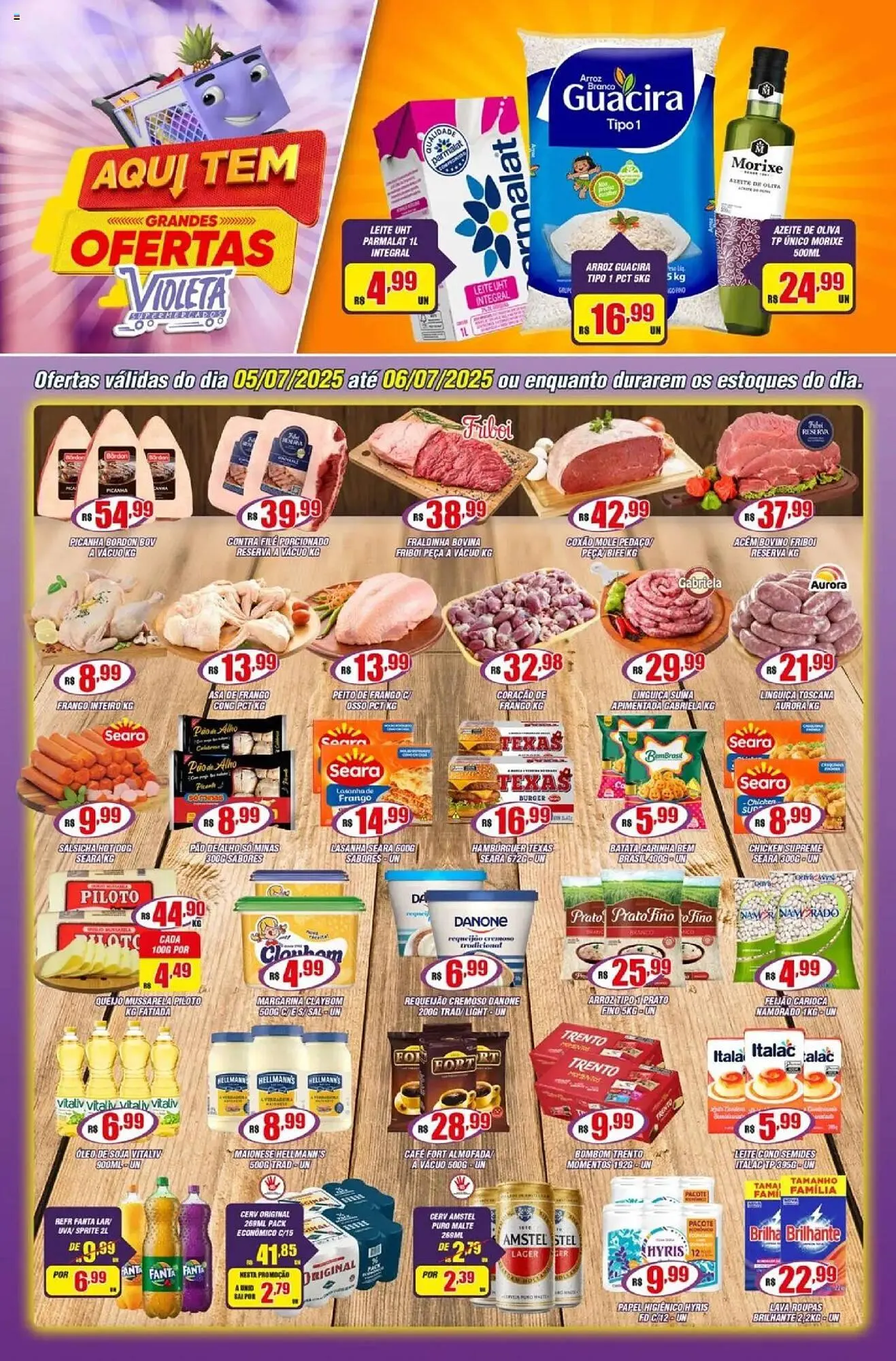 Encarte de Catálogo Violeta Supermercados 4 de julho até 7 de julho 2025 - Pagina 1