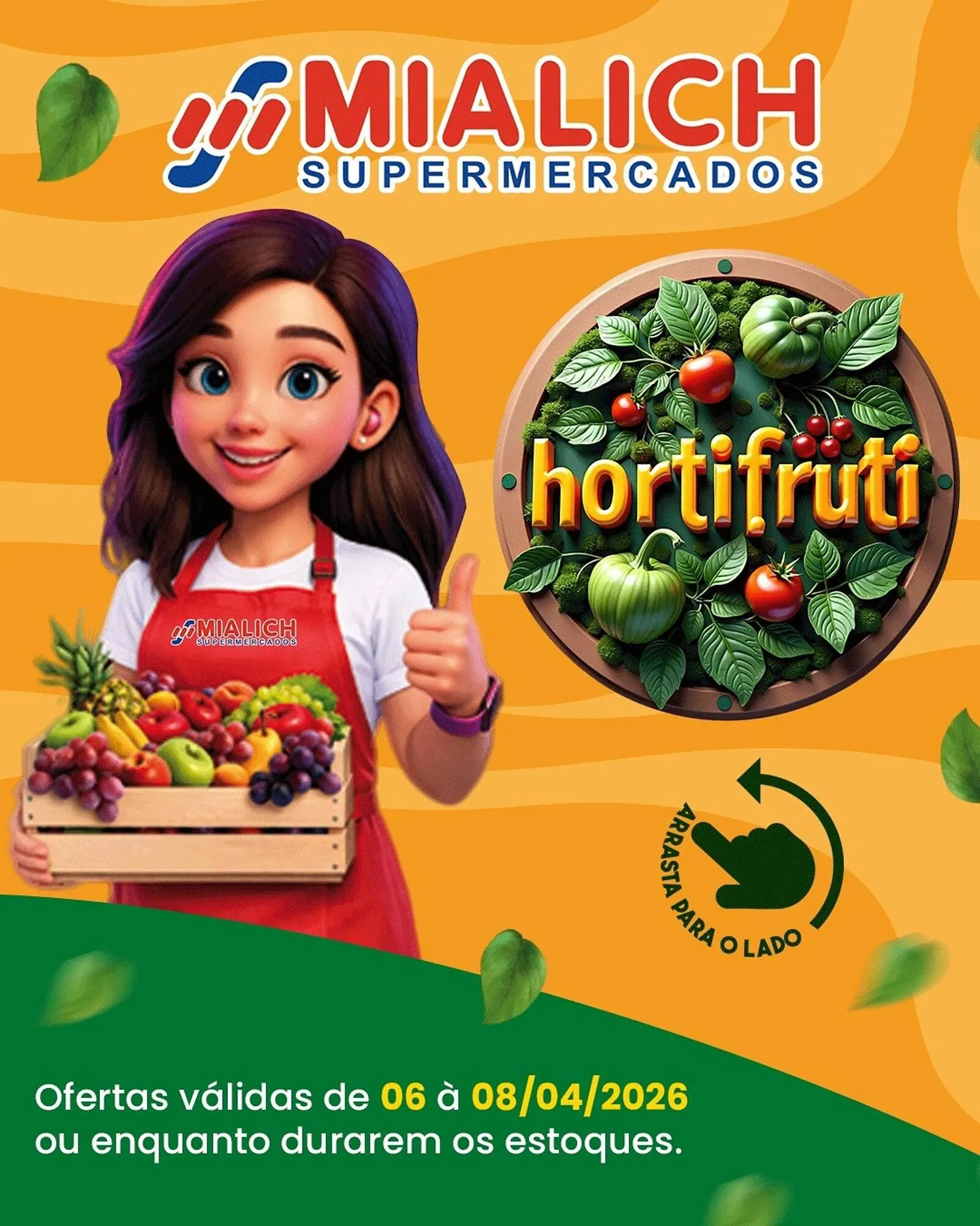 Encarte de Catálogo Mialich Supermercados 6 de abril até 8 de abril 2026 - Pagina 1