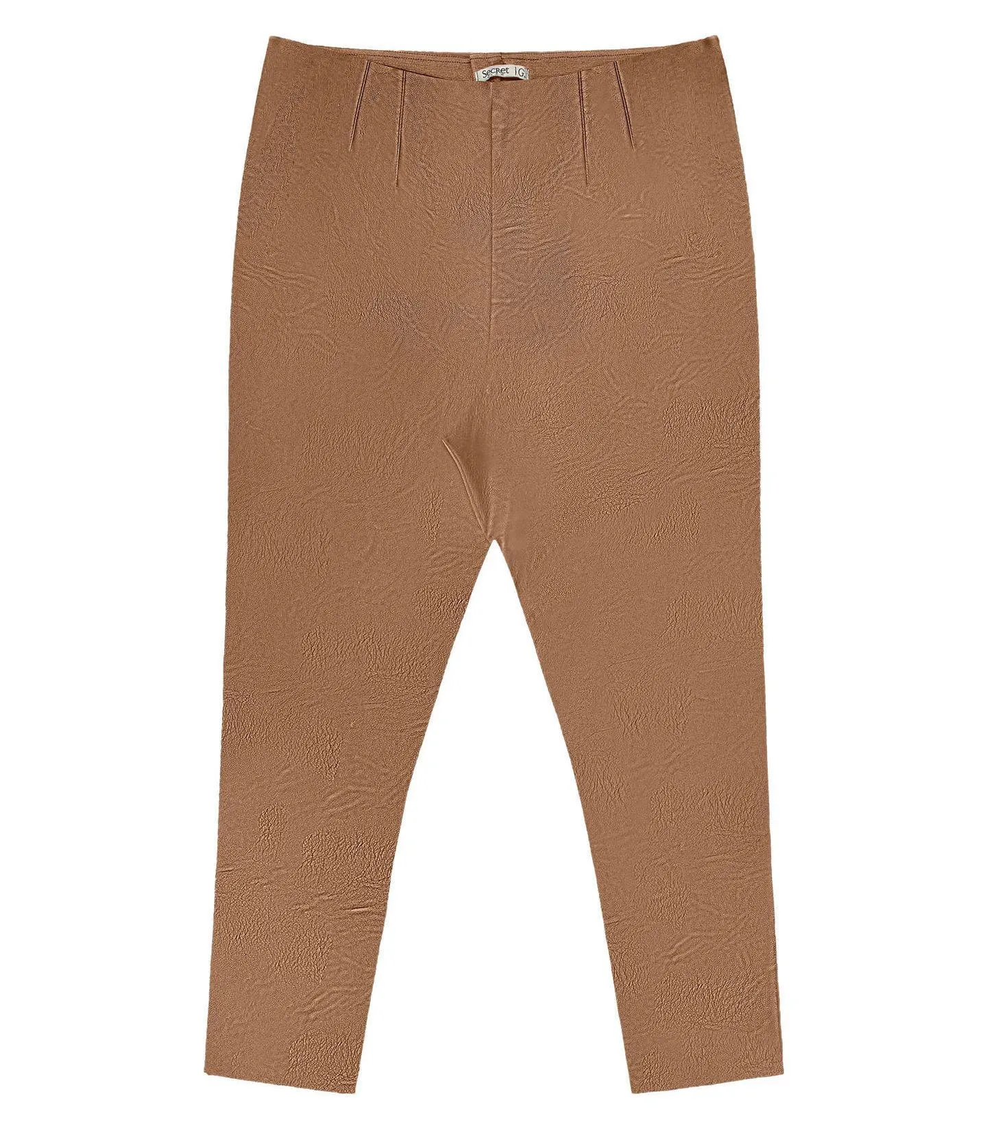 Legging Feminina Plus Size Em Courino Secret Glam Marrom