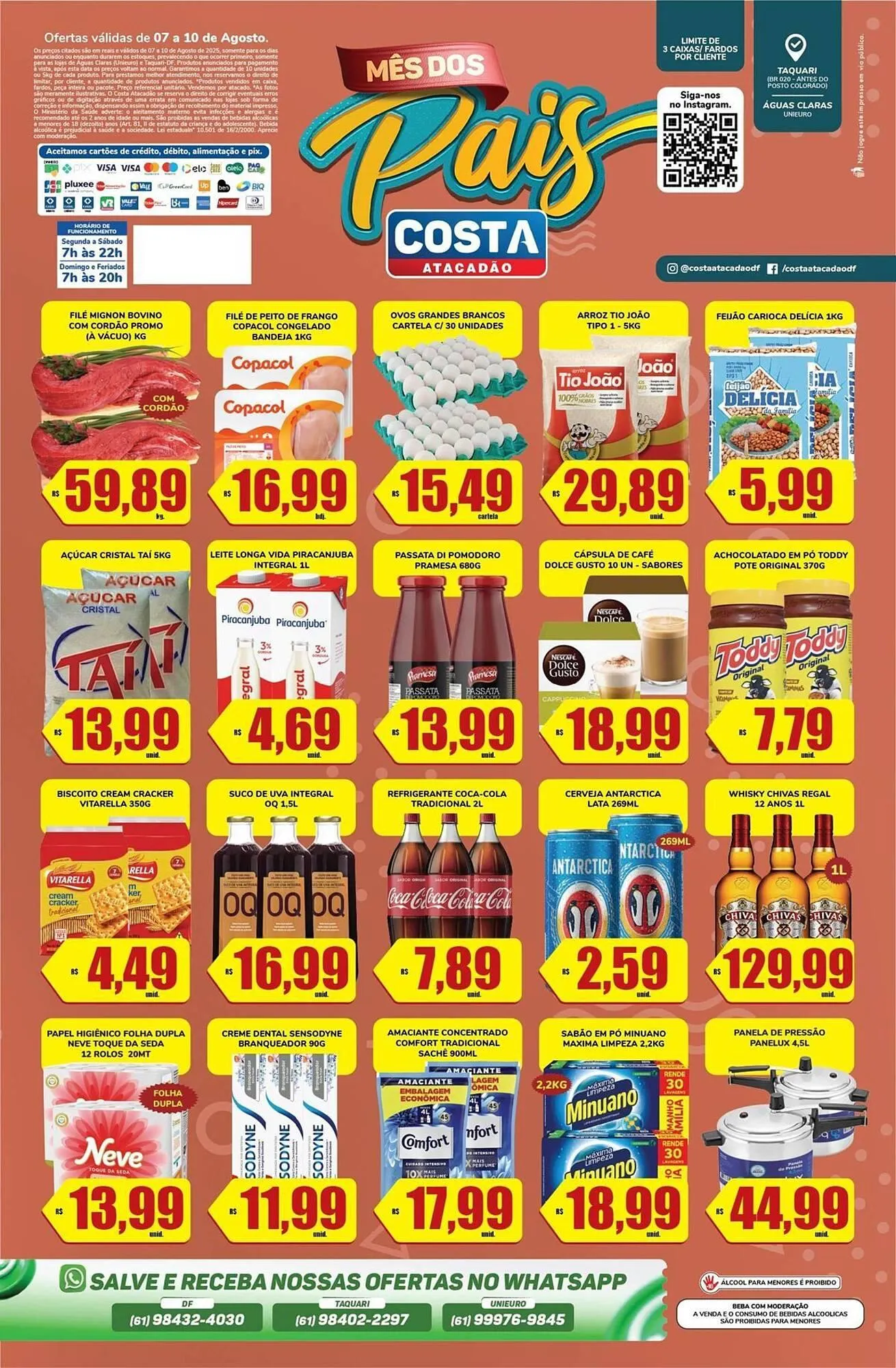 Encarte de Catálogo Costa Atacadão 7 de agosto até 10 de agosto 2025 - Pagina 1