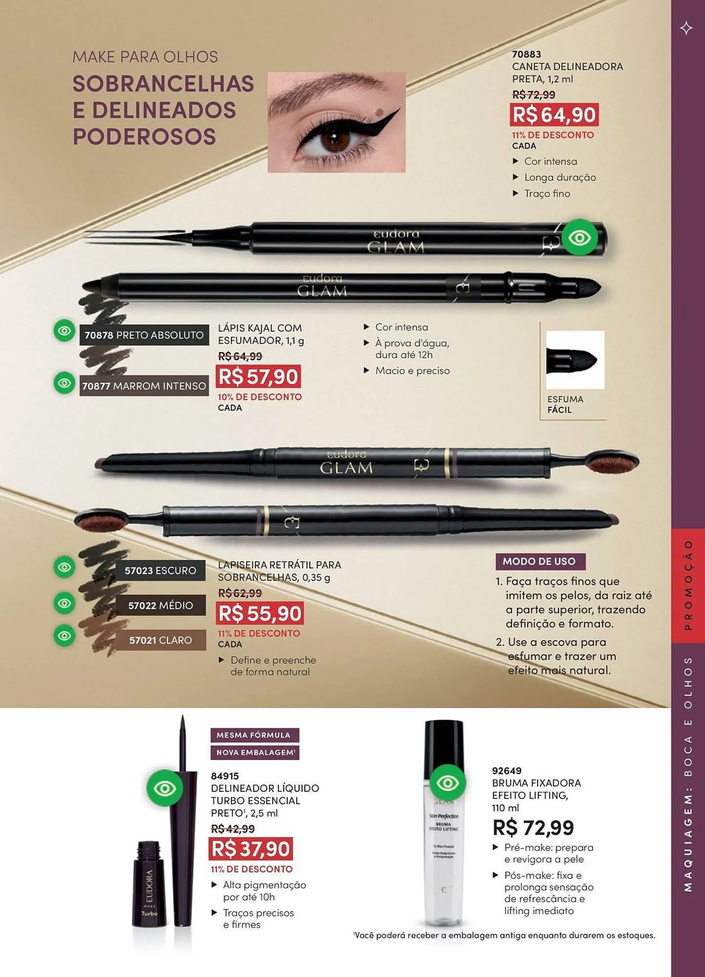 Encarte de Catálogo Eudora 1 de abril até 1 de maio 2026 - Pagina 27