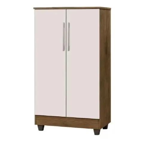 Armário Multiuso Organizador Lavanderia 2 Portas 1,18m Smart Jequitibá / Off White J&A