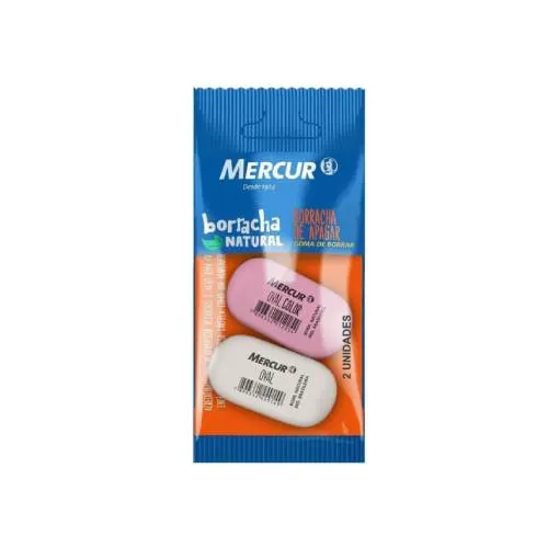 Borracha TR Oval C/2 UN Cor Sortida - Mercur