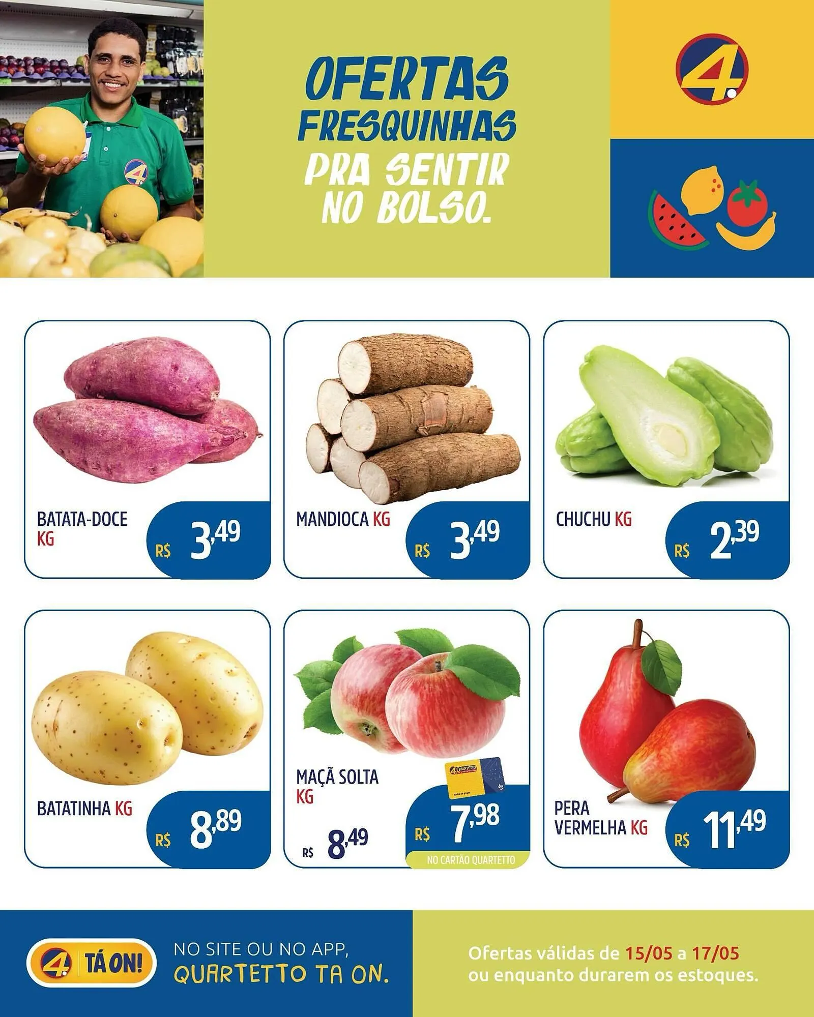 Encarte de Catálogo Quartetto Supermercados 15 de maio até 17 de maio 2026 - Pagina 3
