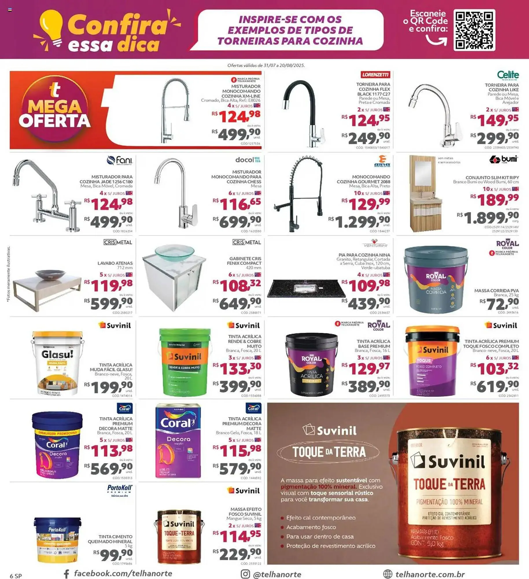 Encarte de Catálogo Telhanorte 31 de julho até 21 de agosto 2025 - Pagina 6