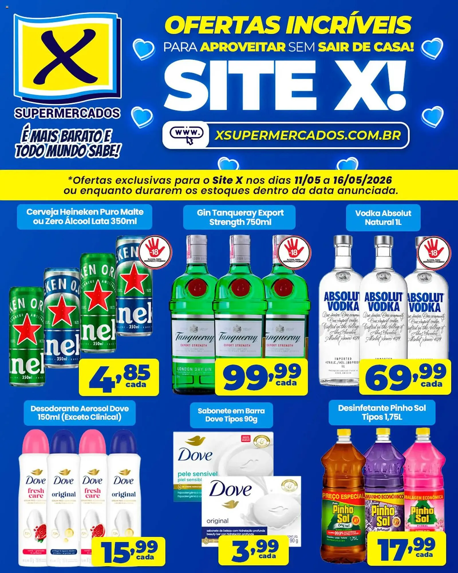 Encarte de Folheto X Supermercados 11 de maio até 16 de maio 2026 - Pagina 1