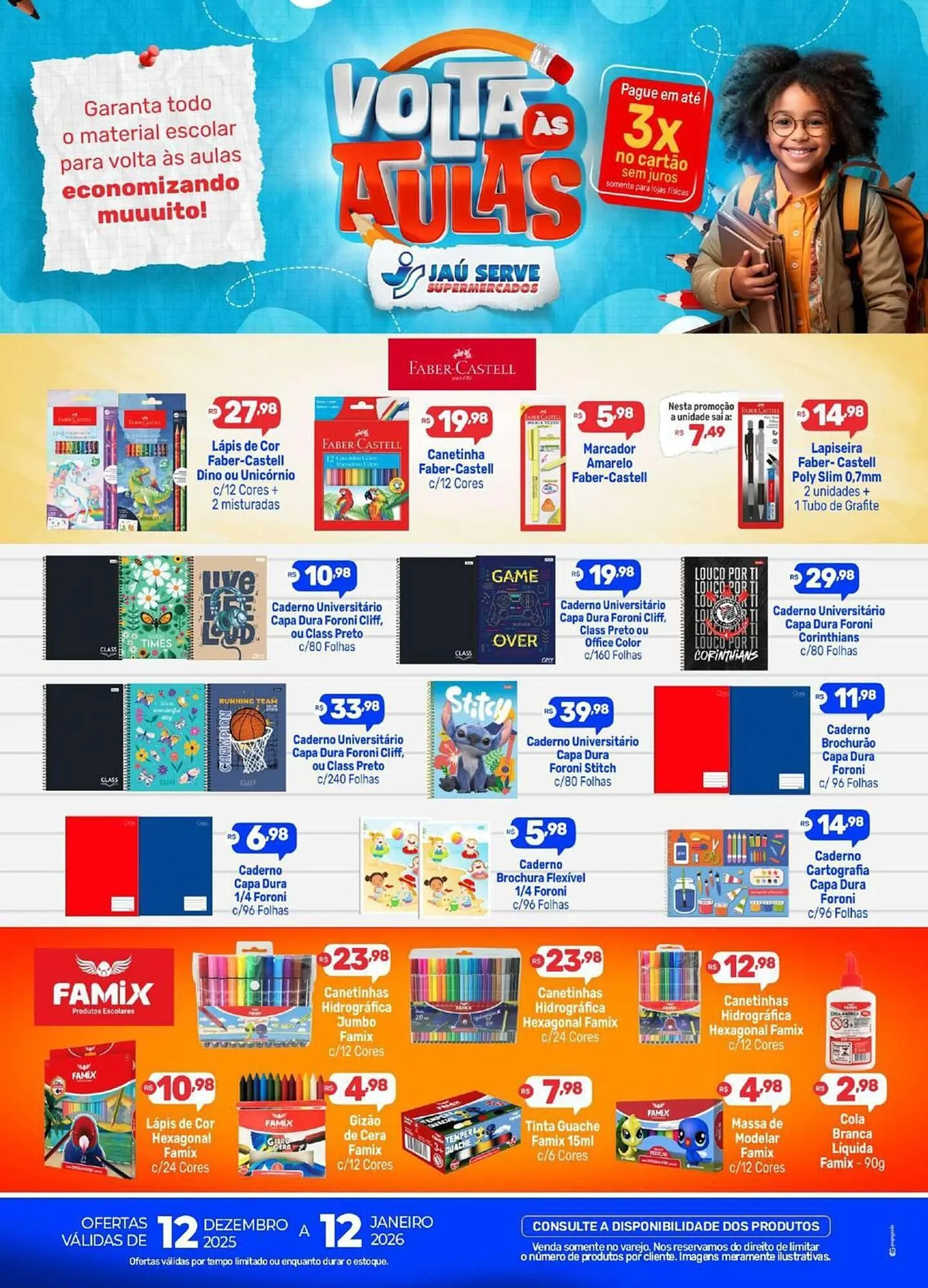 Encarte de Catálogo Supermercados Jau Serve 12 de dezembro até 12 de janeiro 2026 - Pagina 1