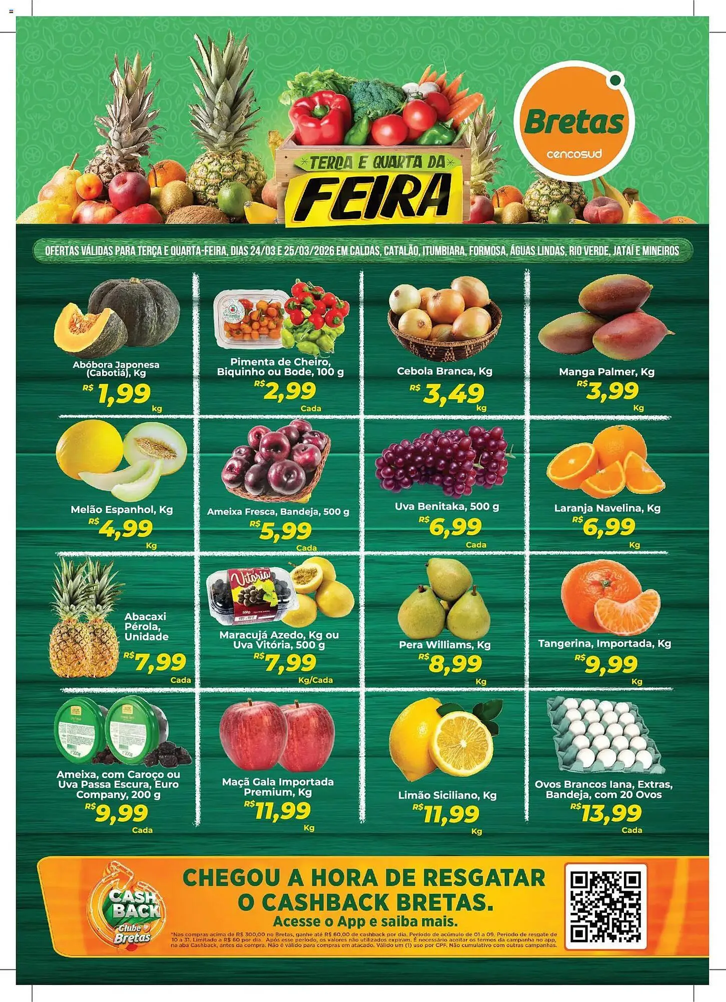 Encarte de Catálogo Supermercados Bretas 24 de março até 25 de março 2026 - Pagina 1