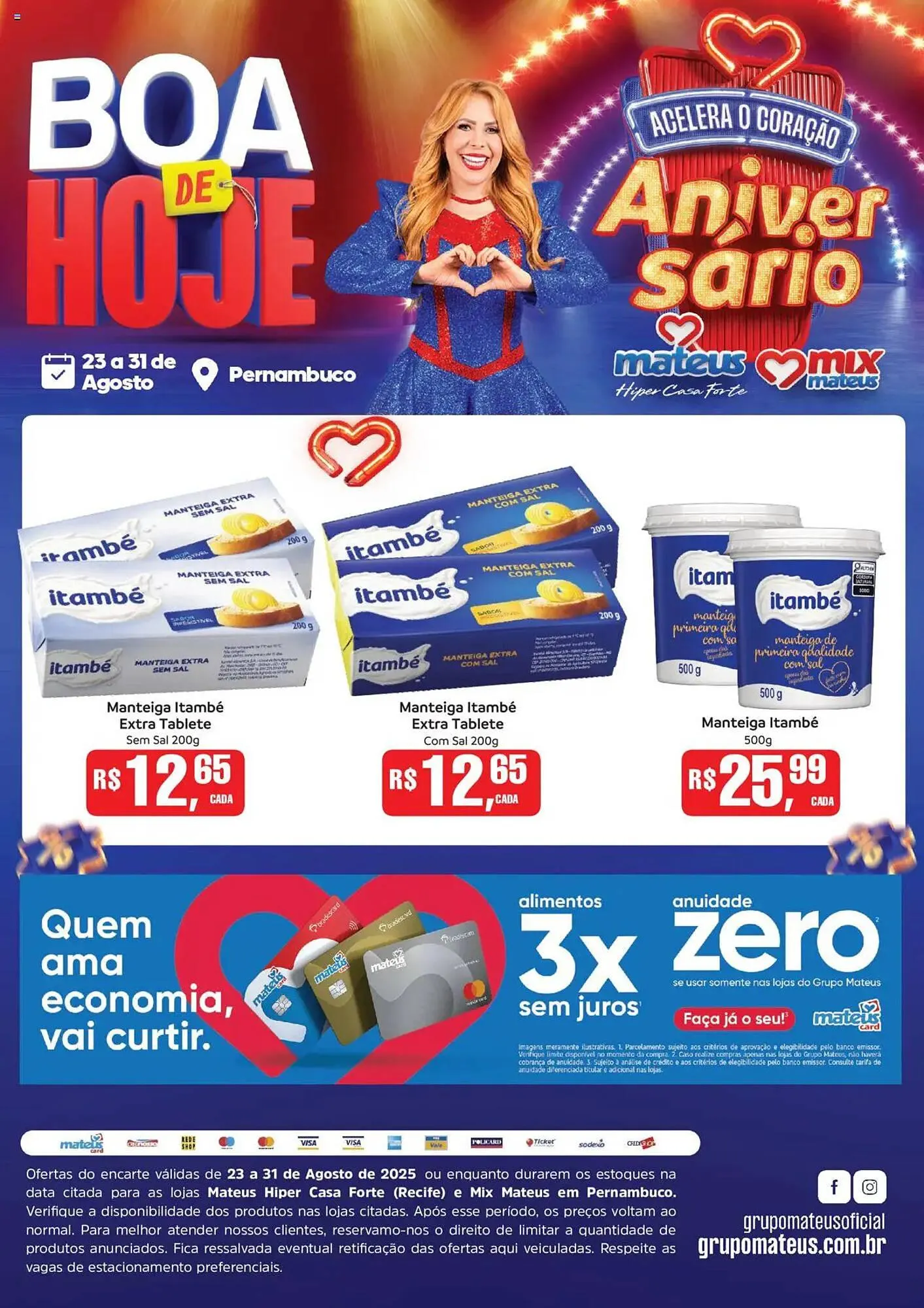 Encarte de Catálogo Supermercados Mateus 23 de agosto até 31 de agosto 2025 - Pagina 1