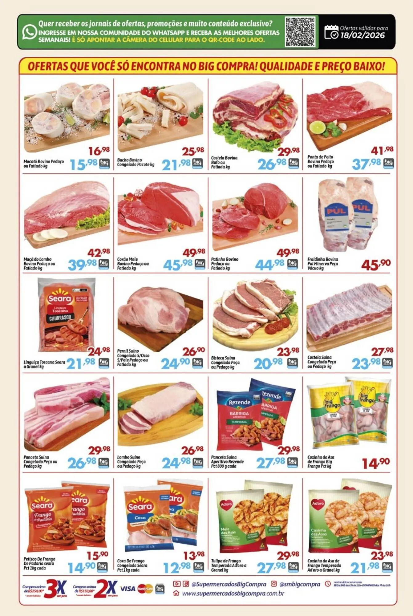 Encarte de Catálogo Supermercados Big Compra 18 de fevereiro até 20 de fevereiro 2026 - Pagina 2