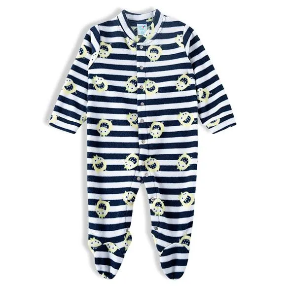 pijama macacão soft listrado monstrinhos bebê tip top