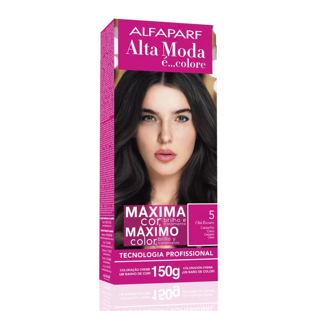 Tintura Alfaparf Alta Moda É Colore Castanho Claro 5 Chá Escuro 150g