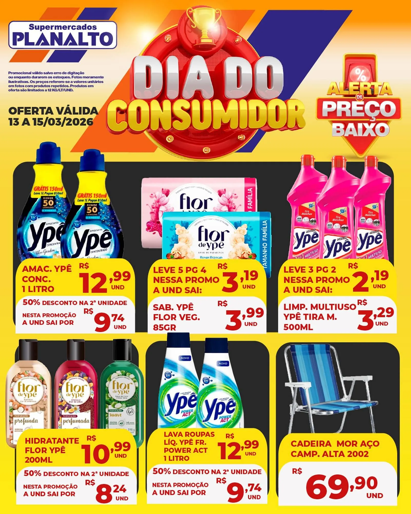 Encarte de Catálogo Supermercados Planalto 13 de março até 15 de março 2026 - Pagina 1