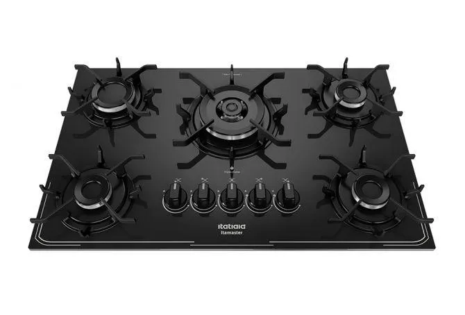 Cooktop Itatiaia Itamaster - 5 Bocas, Tripla Chama, Acendimento Super Automático - Preto