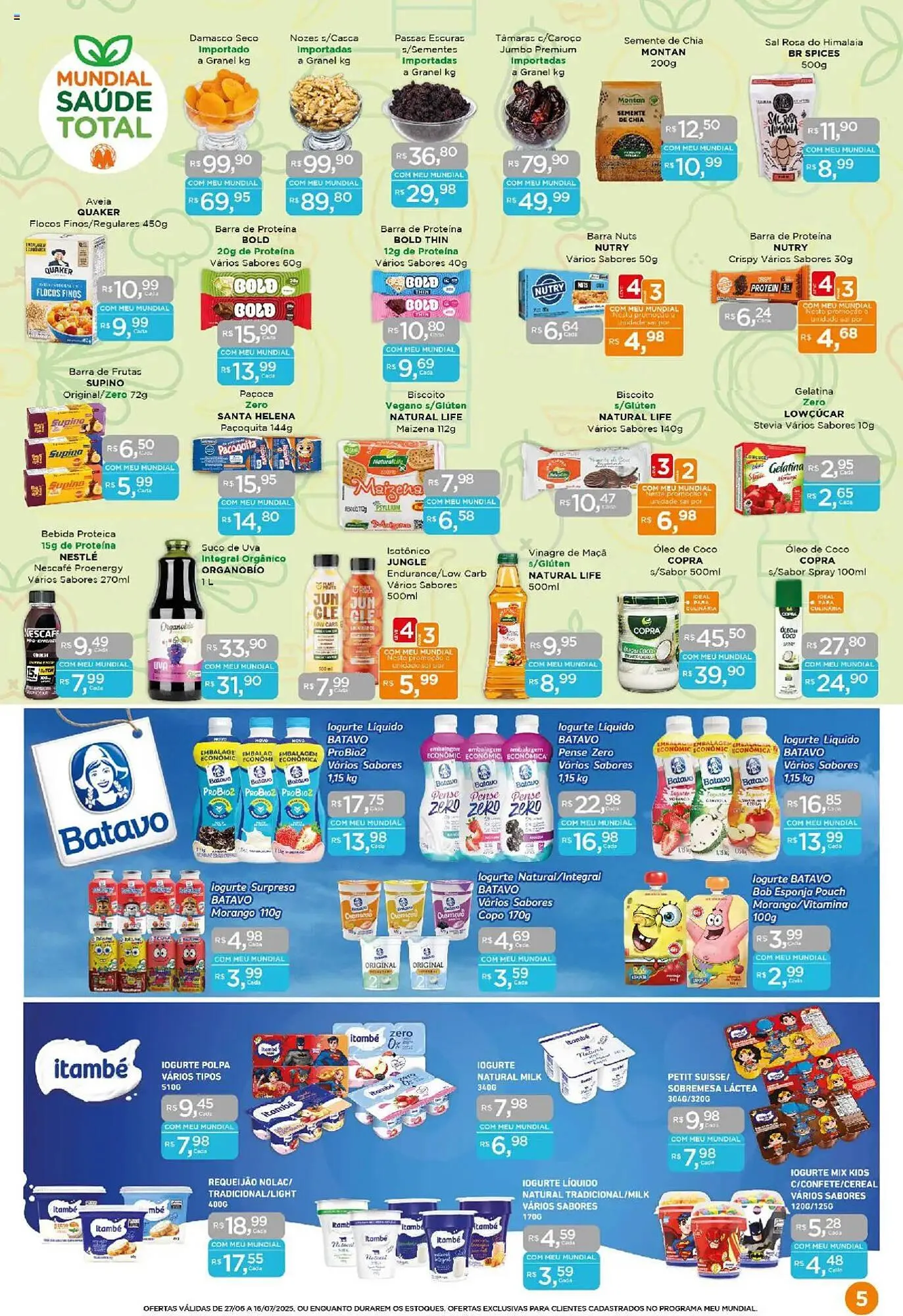 Encarte de Catálogo Supermercados Mundial 27 de junho até 16 de julho 2025 - Pagina 5
