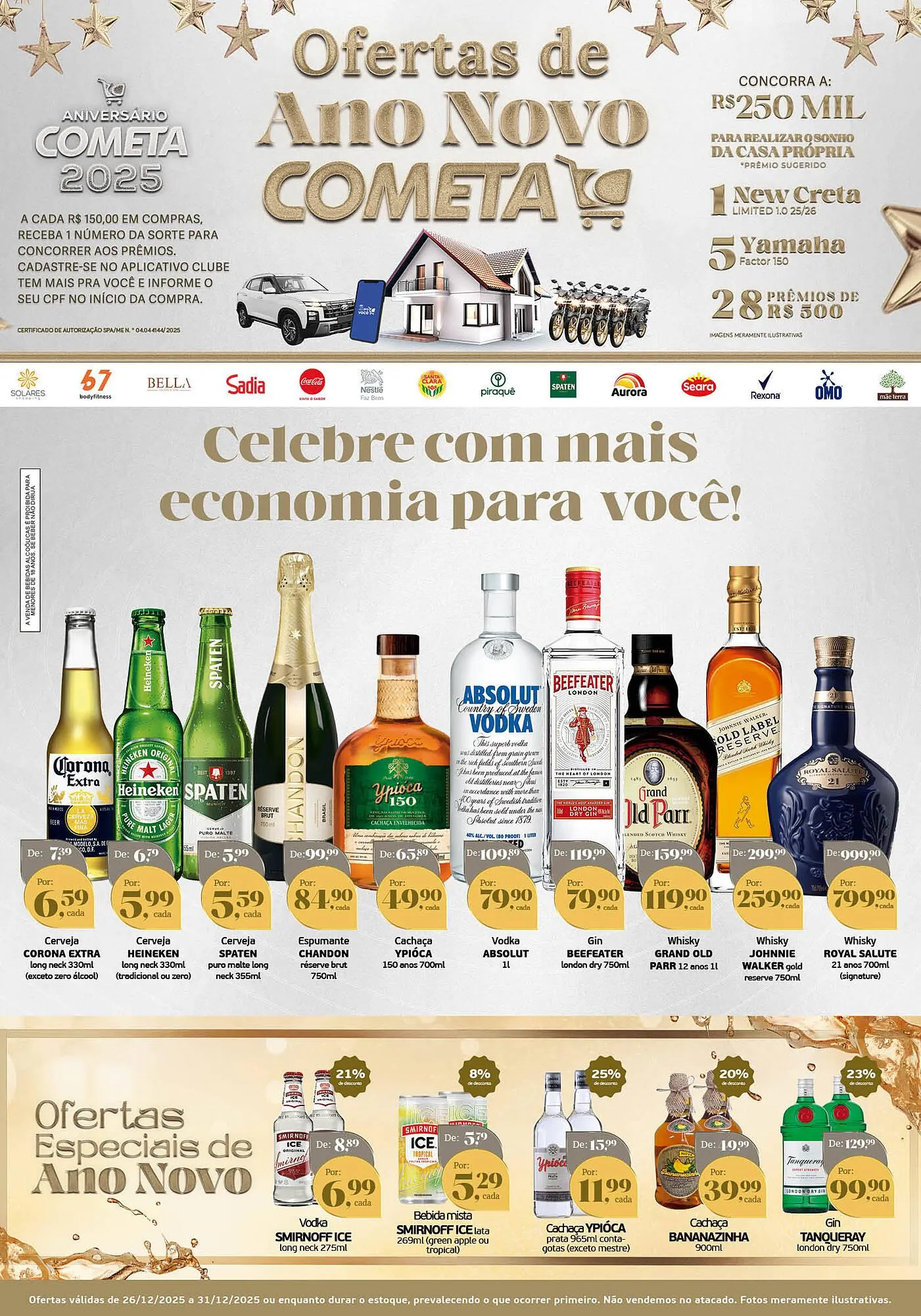Encarte de Encarte Cometa Supermercados 26 de dezembro até 31 de dezembro 2025 - Pagina 1