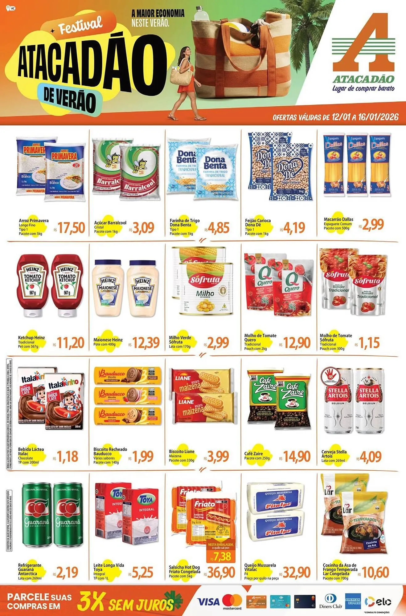Encarte de Folheto Atacadão 12 de janeiro até 16 de janeiro 2026 - Pagina 1