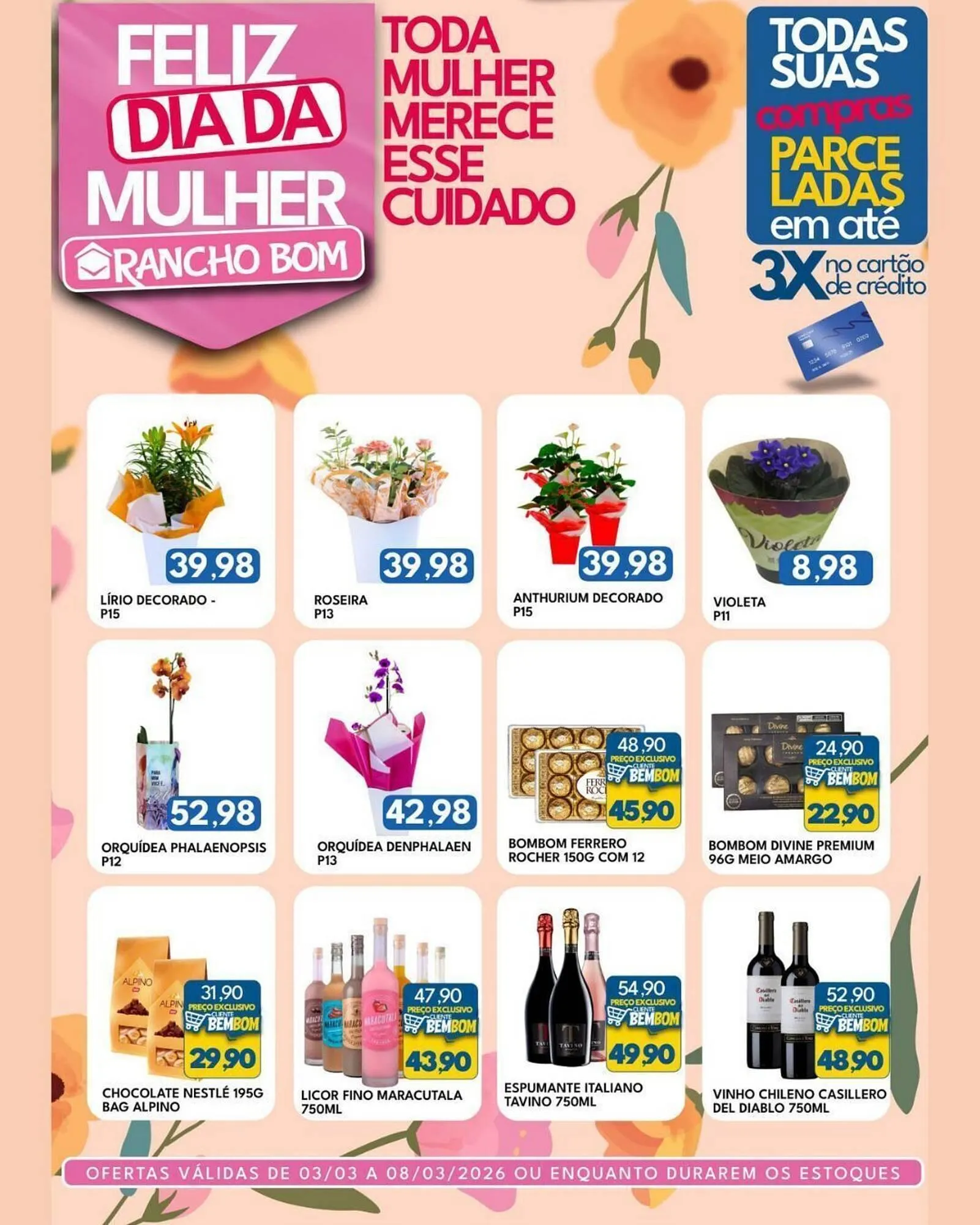 Encarte de Catálogo Rancho Bom Supermercados 3 de março até 8 de março 2026 - Pagina 2