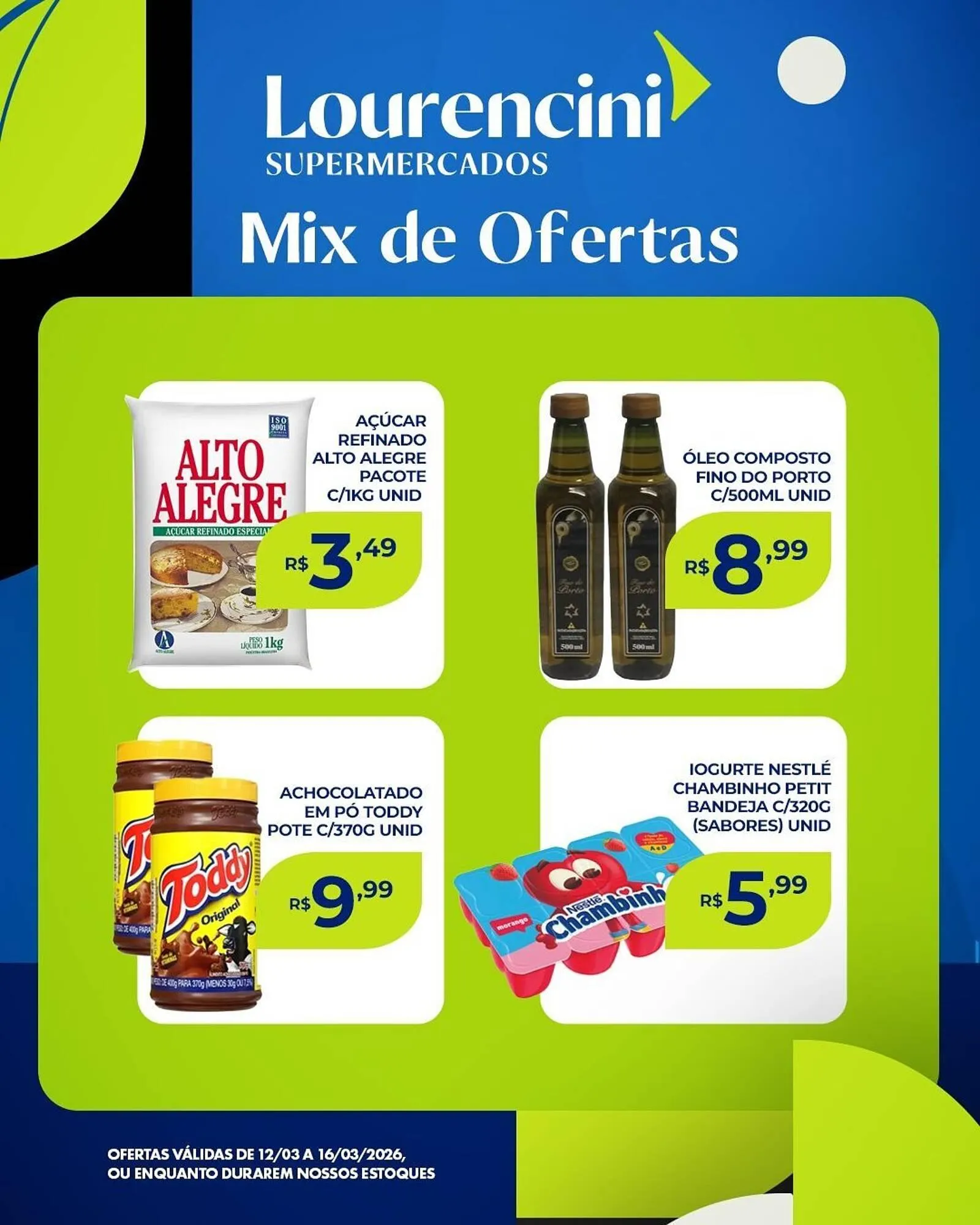 Encarte de Catálogo Lourencini Supermercados 14 de março até 16 de março 2026 - Pagina 1