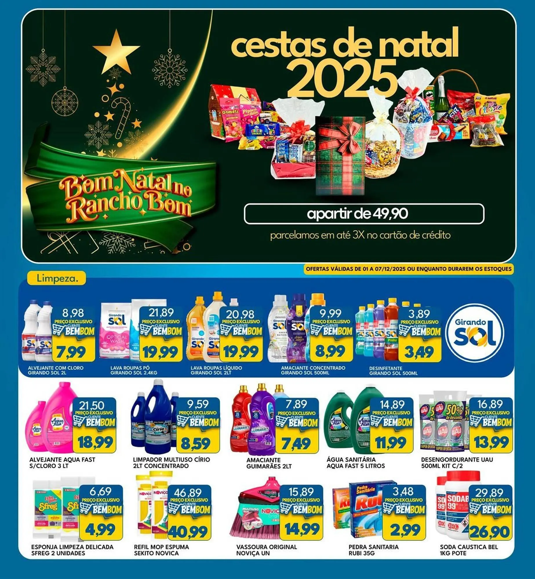 Encarte de Catálogo Rancho Bom Supermercados 1 de dezembro até 7 de dezembro 2025 - Pagina 1