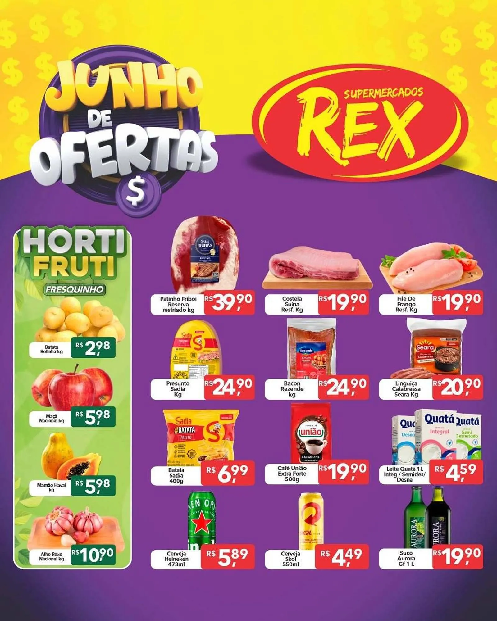 Encarte de Catálogo Supermercados Rex 16 de junho até 21 de junho 2026 - Pagina 1
