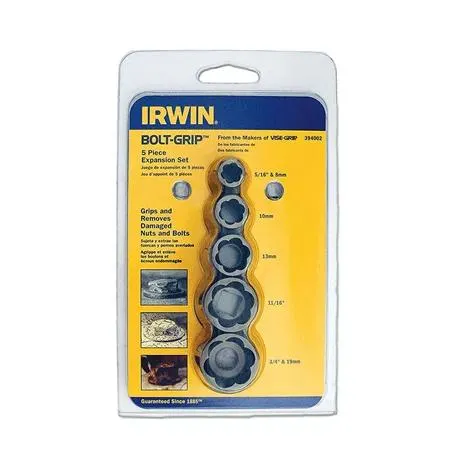 Jogo Extrator Parafuso e Porca Bolt-Grip 5/16" a 3/4" 5 Peças 394002 Irwin