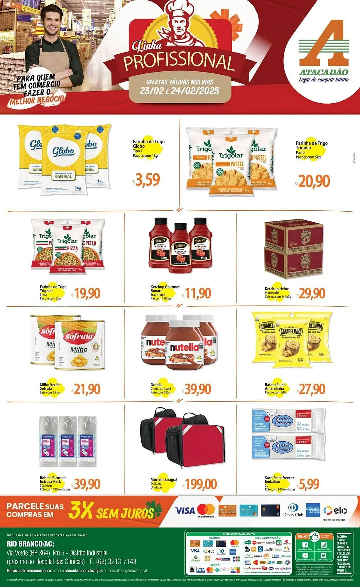 Encarte de Folheto Atacadão 23 de fevereiro até 24 de fevereiro 2026 - Pagina 1