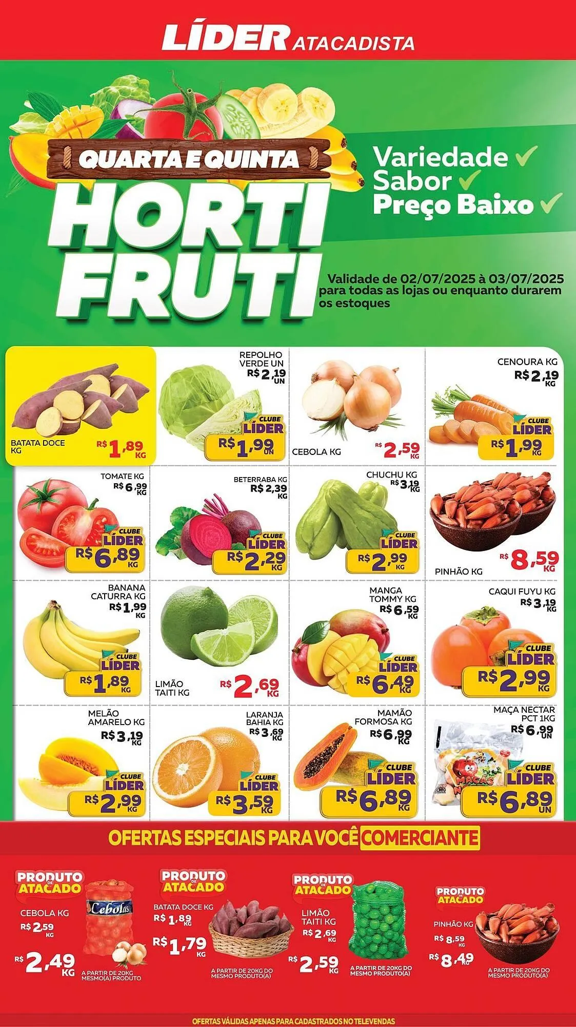 Encarte de Catálogo Lider Atacadista 2 de julho até 3 de julho 2025 - Pagina 1