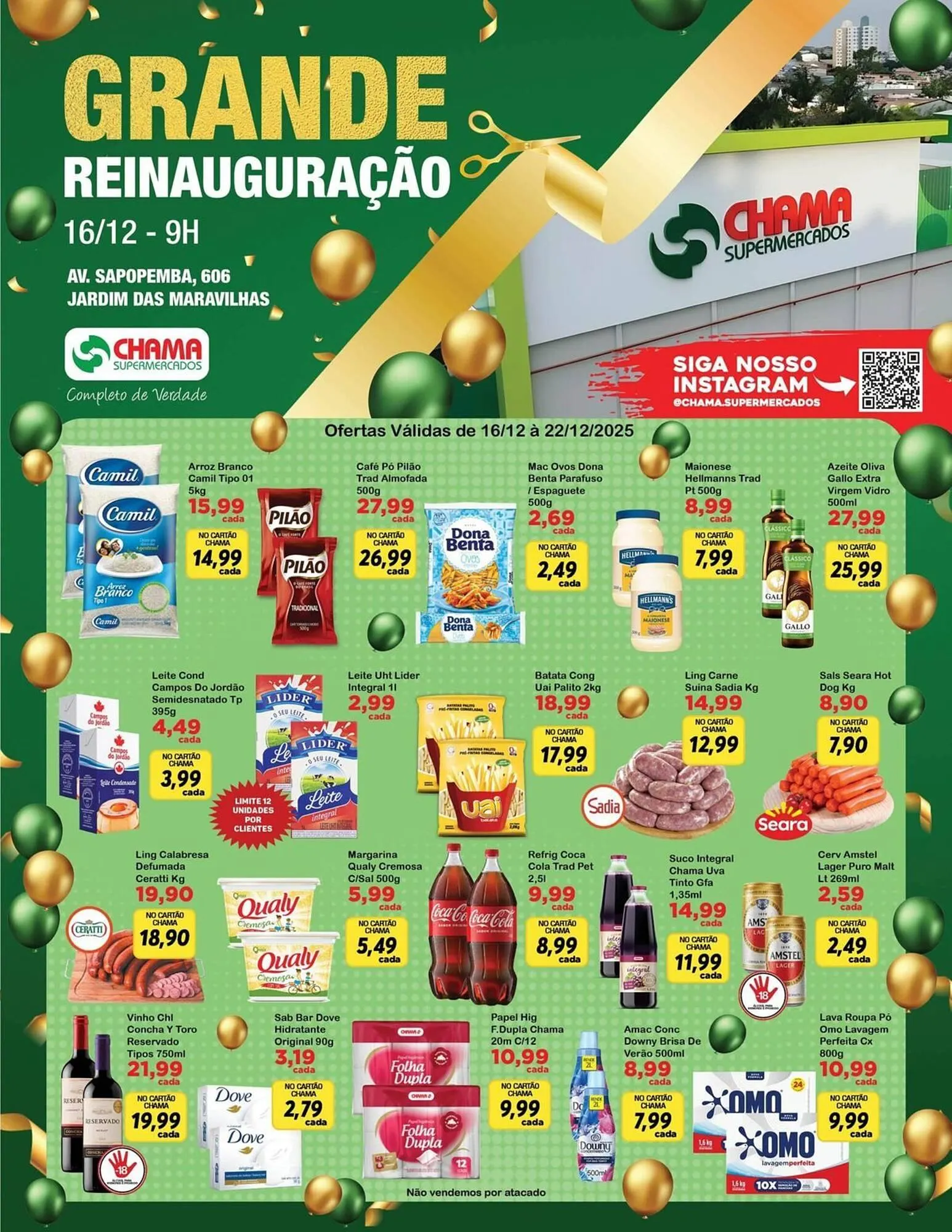 Encarte de Catálogo Chama Supermercados 16 de dezembro até 22 de dezembro 2025 - Pagina 1