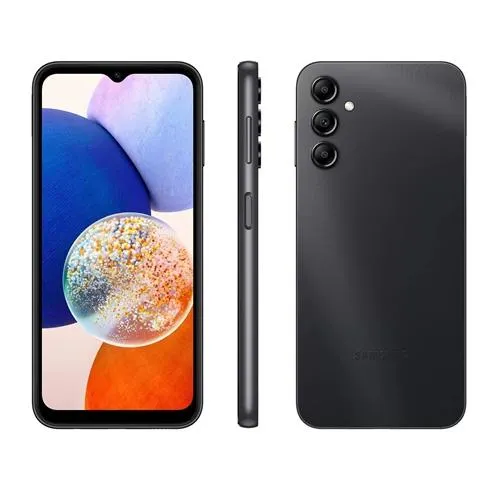 Smartphone Samsung Galaxy A14 128GB Preto 5G Octa-Core 4GB RAM 6,6" Câm. Tripla + Selfie 13MP
