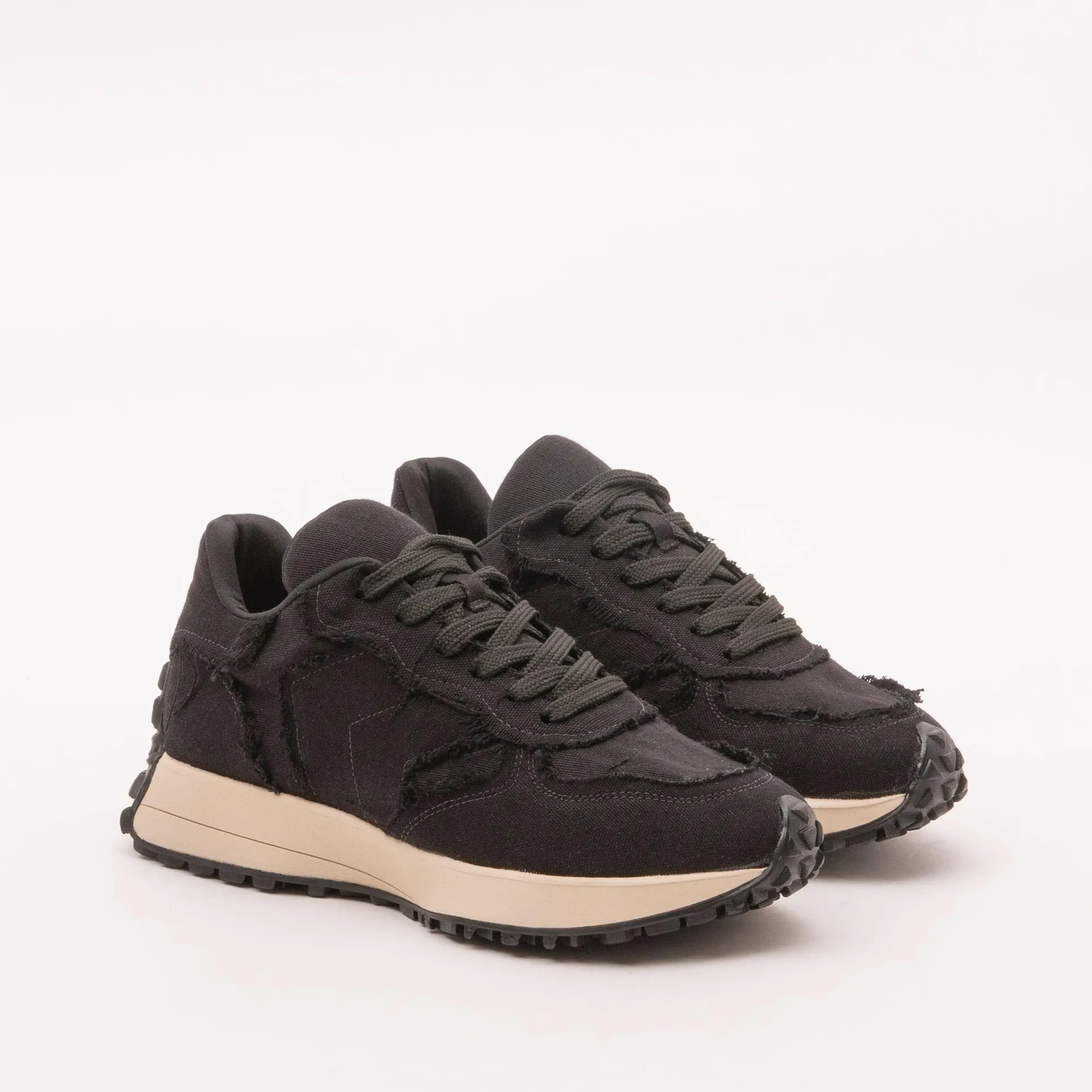 Tenis Jogging Lona - PRETA