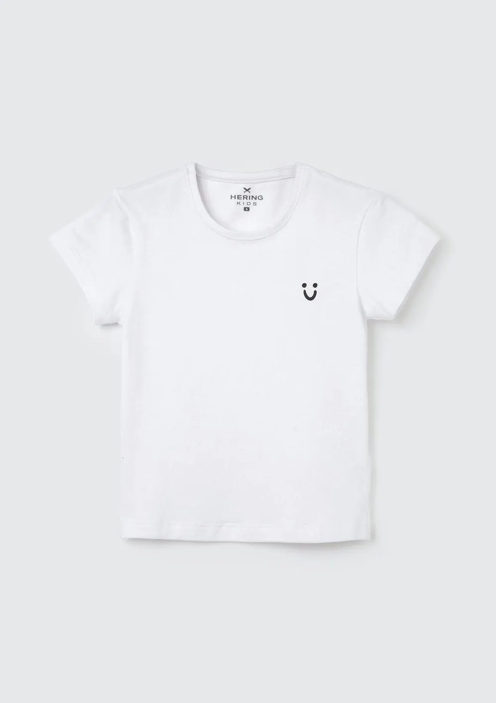 Blusa Básica Infantil Menina Toddler Manga Curta - Branco