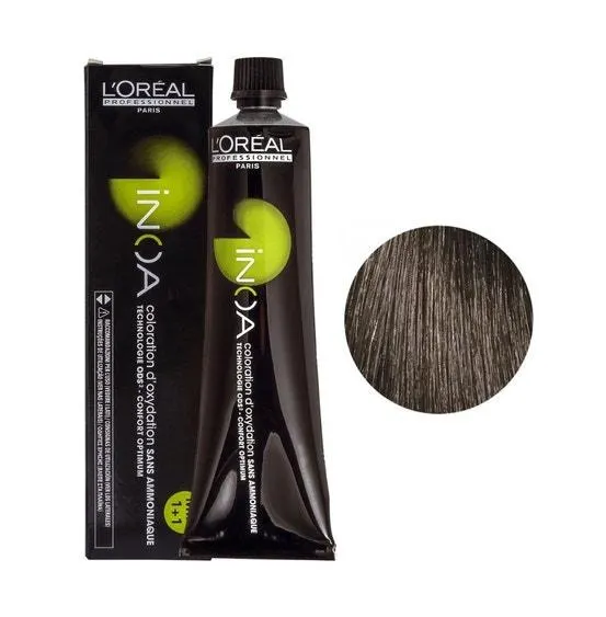 Coloração Sem Amônia L'Oréal Profissionnel Paris Inoa 6.1 Louro Escuro Acinzentado 60gr