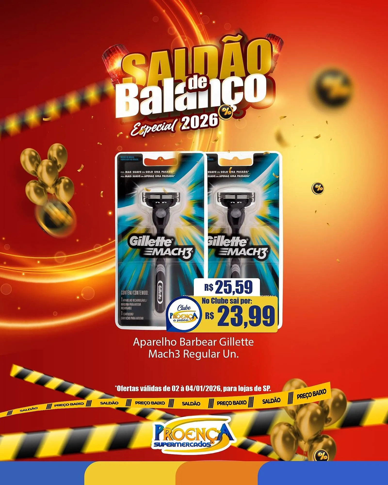 Encarte de Catálogo Proença Supermercados 3 de janeiro até 4 de janeiro 2026 - Pagina 1