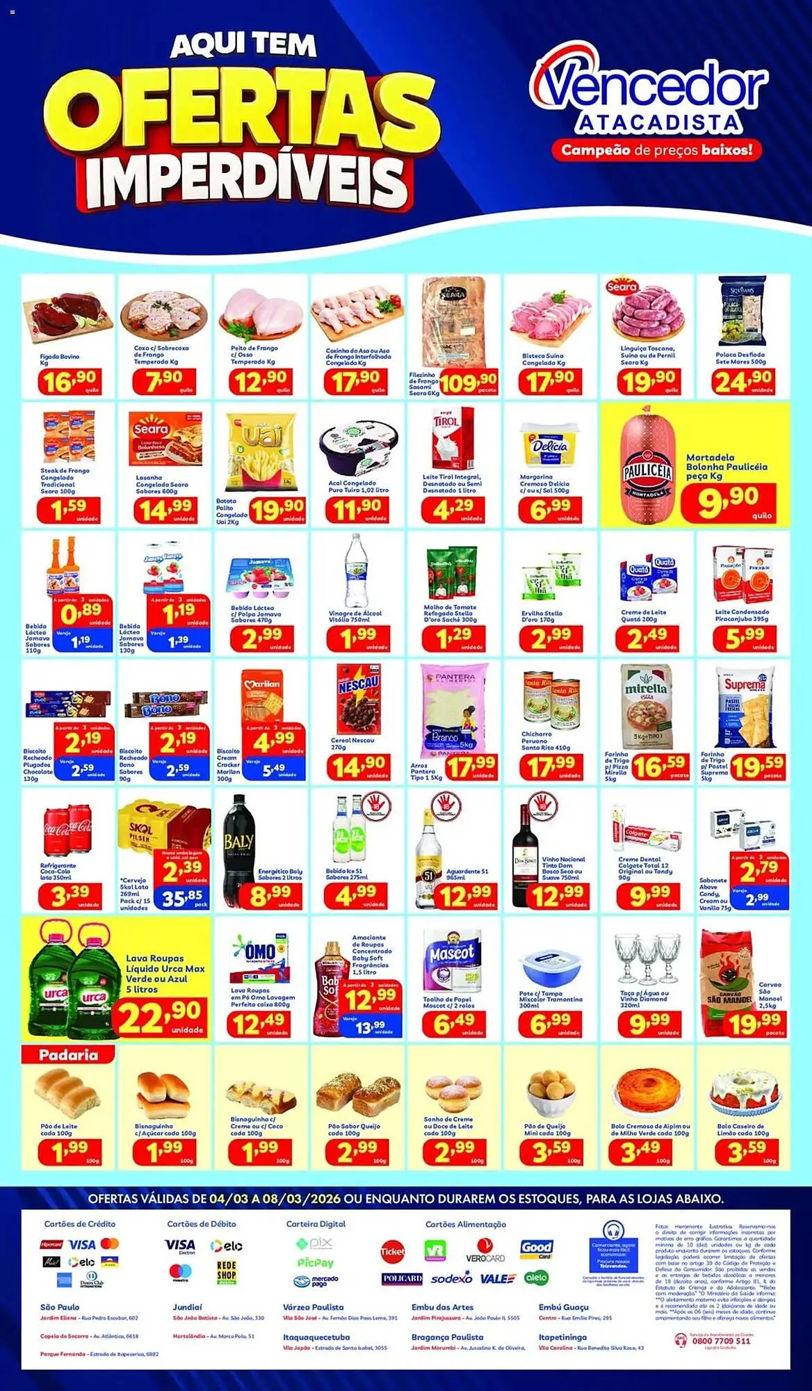 Encarte de Folheto Vencedor Atacadista 4 de março até 8 de março 2026 - Pagina 1