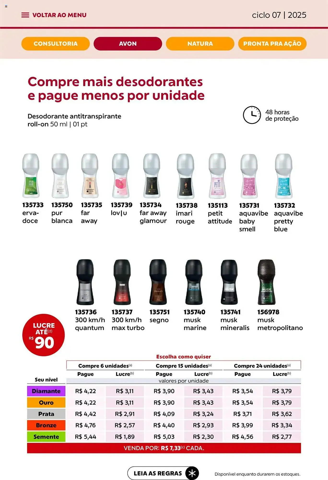 Encarte de Catálogo Avon 3 de abril até 1 de maio 2025 - Pagina 26