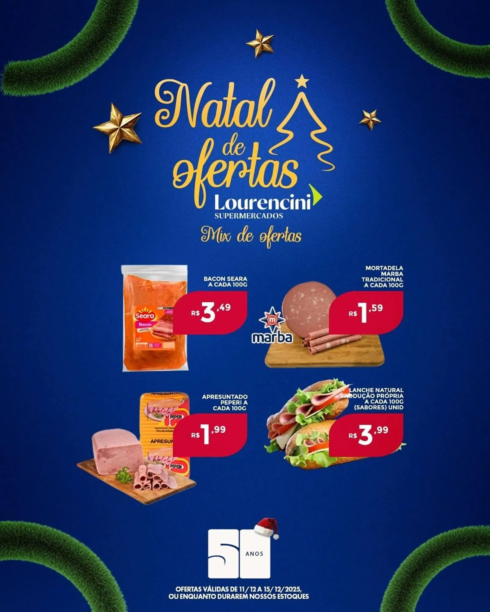 Encarte de Catálogo Lourencini Supermercados 19 de dezembro até 24 de dezembro 2025 - Pagina 1