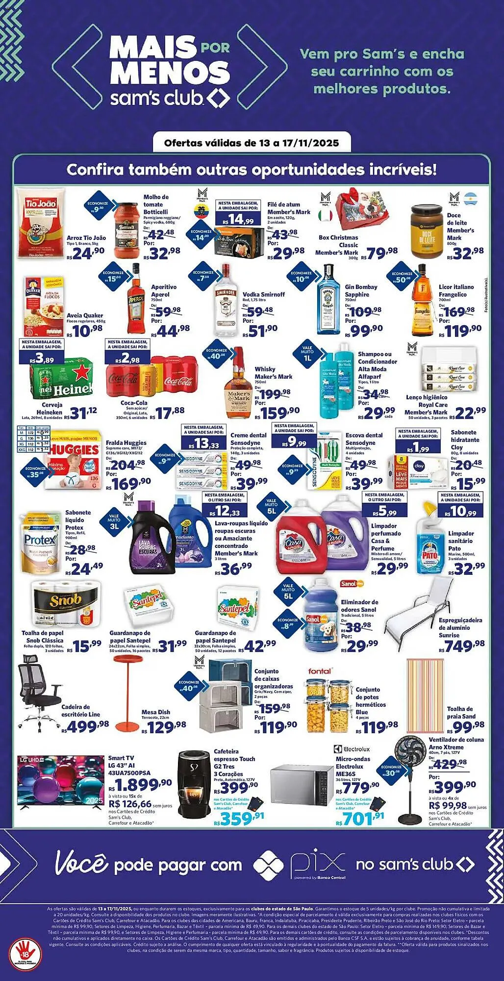 Encarte de Folheto Sam's Club 13 de novembro até 18 de novembro 2025 - Pagina 3
