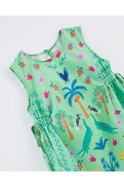Vestido Lenco Bichos Do Egito Verde