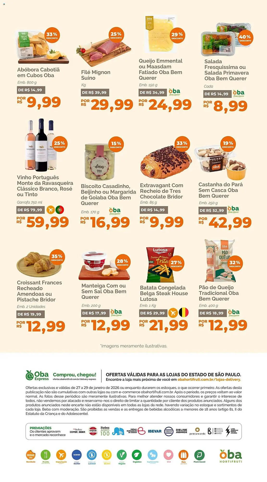Encarte de Folheto Oba Hortifruti 27 de janeiro até 29 de janeiro 2026 - Pagina 7