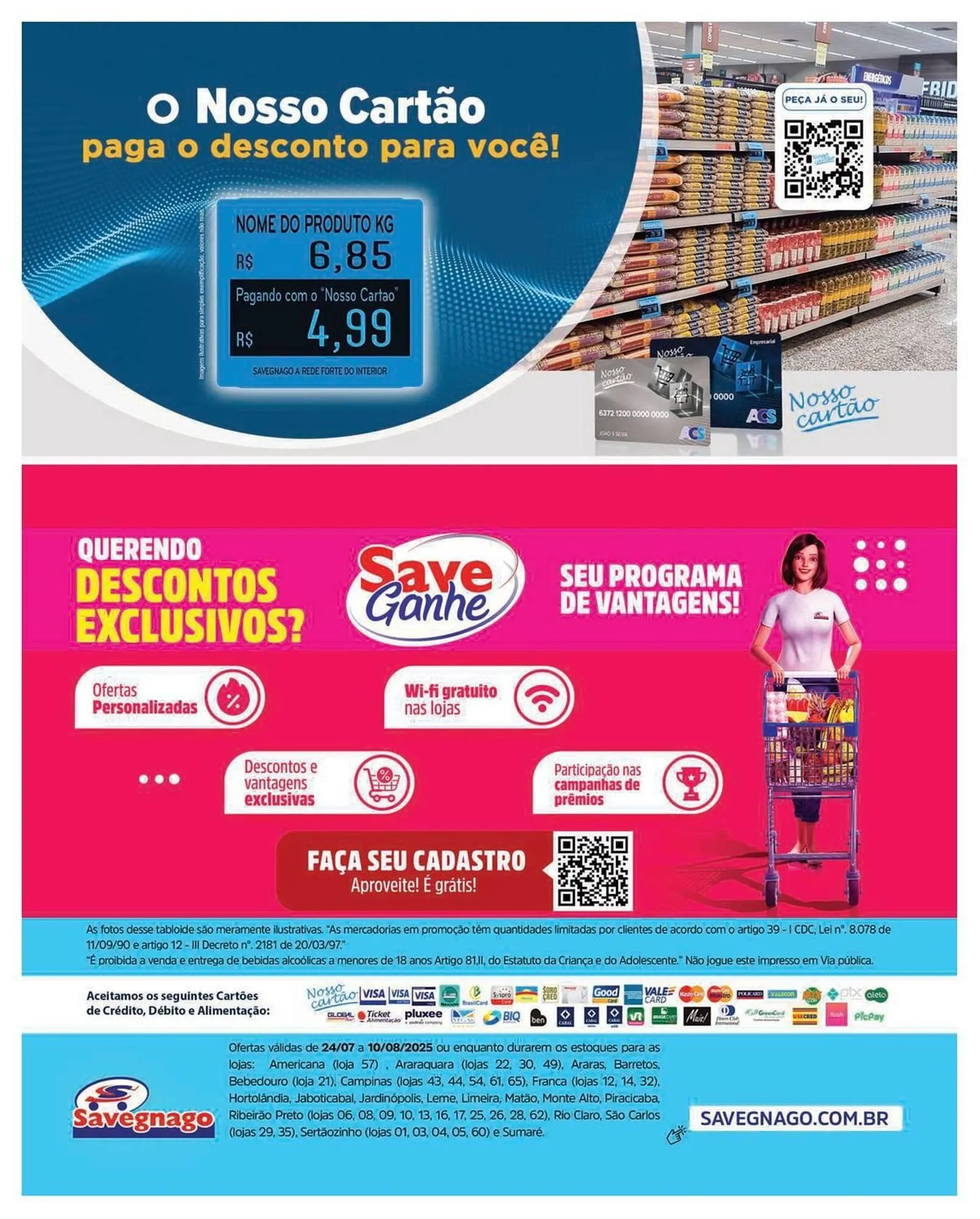 Encarte de Catálogo Supermercados Savegnago 24 de julho até 10 de agosto 2025 - Pagina 16